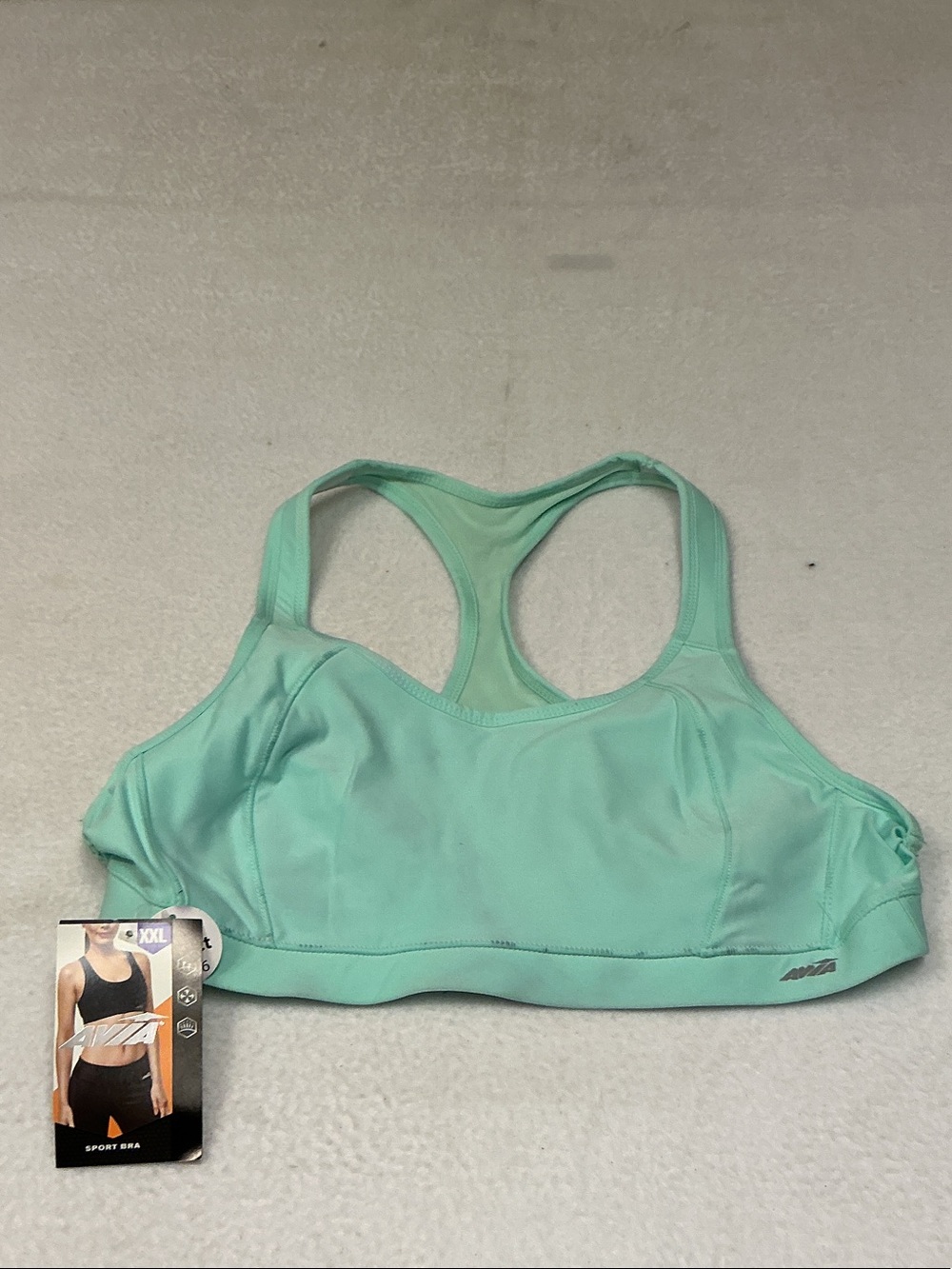 Avia Mint Green Racerback Sports Bra Sz XXL, 3171
